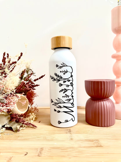 gourde "Maman" fleurs